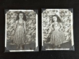 (2) WWII Family Photos-Kids in Hula Outfits.