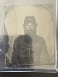 Civil War Union Soldier Tintype Photo. Soldier is wearing a kepi.
