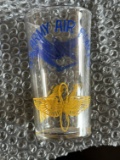 Great WWII AAF P-38 Airplane Drinking Glass.