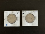 (2) 1935 A German 5 Mark Silver Coins.