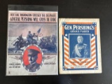 (2) WWI Piece Sheet Music with General Pershing.