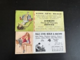 (2) 1950's Pin-Up Girl Blotters