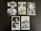 (5) Vintage Old Baseball Player Autographs.