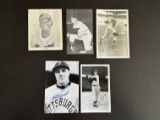 (5) Vintage Old Baseball Player Autographs.