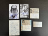 (5) Vintage Old Baseball Player Autographs.
