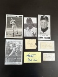(8) Vintage Old Baseball Player Autographs.