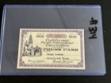 1936 CA Pacific International Expo Press Pass / ID