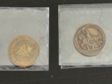 (2) Antique KKK Membership Tokens. Scarce items.
