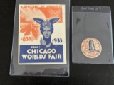 1933/34 Chicago World's Fair Decal and Milk Cap