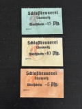 Flossenburg Concentration Camp - Chemnitz Brewery Chits/Currency.