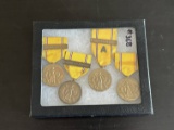 (4) Different Versions of WWII American Defense Service Medals.