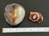 (2) Face Polished Agate Specimens. Great looking.