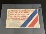 WWII Surrender Leaflet for Japanese Soldiers.