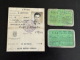 (2) 1930's USN Radio Operator ID Cards, Etc. (Pre-WWII)