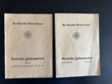 (2) WWII German Deutsche Arbeitsfront Booklets.