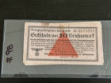 (2) WWII German P.O.W./Prisoner Currency Notes.