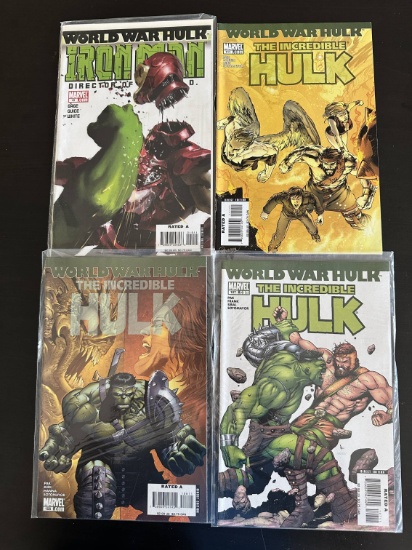4 Issues. World War Huk Iron Man Marvel Comics #19. World War Hulk The Incredible Hulk Marvel Comics