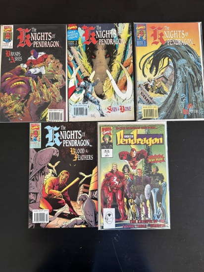 5 Issues. Knights of Pendragon Marvel Comics #1, #2, #3, & #4. The Knights of Pendragon Brands of As