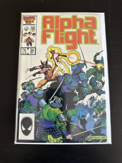 Alpha Flight Marvel Comic #34 1986 Key Origin of Lord Dark Wind, Father of the Adamantian Process.