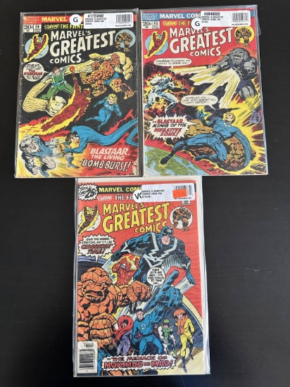 3 Issues. Marvel's Greatest Comics starring the Fantastic Four Marvel Comics #46, #64, & #45.
