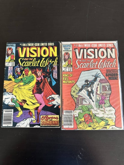2 Issues. The Vision and the Scarlet Witch Marvel Comics #1 & #11.