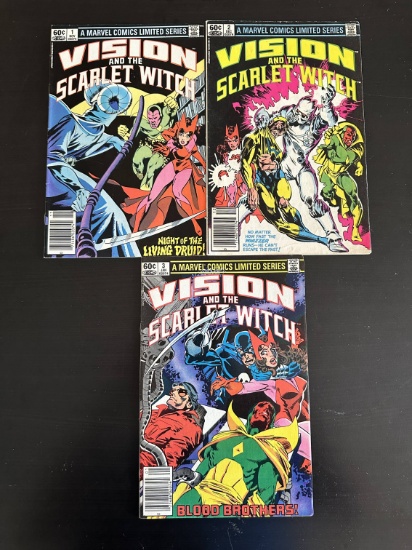 3 Issues. The Vision and the Scarlet Witch Marvel Comics #1, #2, & #3.
