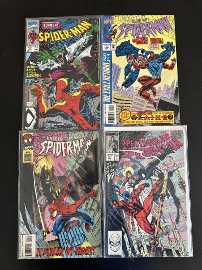 4 Issues. Spider-Man Marvel Comic #2. Web of Spider-Man Marvel Comics #119. Untold Tales of Spider-M
