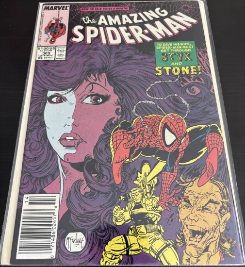 The Amazing Spider-Man Marvel Comics #309 1988 Key 1st team appearance of Styx & Stone.