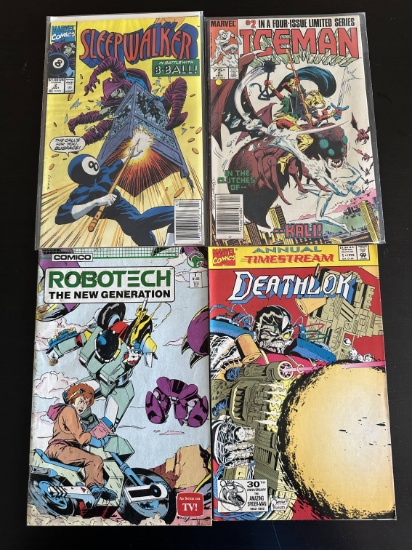 4 Issues. Sleepwalker Marvel Comics #2. Iceman Marvel Comics #2. Robotech The New Generation Comico
