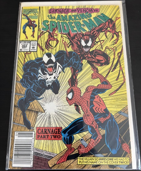 The Amazing Spider-Man Marvel Comics #362 1992 Key 2nd full appearance of Carnage.
