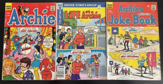 3 Issues. Archie Series Comics #191, #224, & #146.