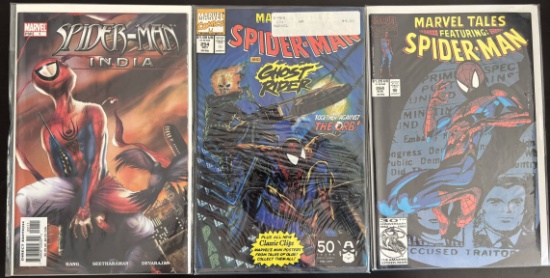 3 Issues. Spider-Man India Marvel Comic #1. Spider-Man and Ghost Rider Marvel Comic #254. Marvel Tal