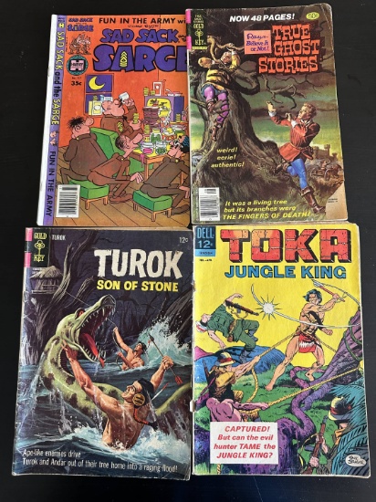 4 Issues. Sad Sack and the Sarge Harvey Comics #137. True Ghost Stories Gold Key Comics. Turok Son o