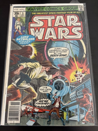 Star Wars Marvel Comic #5 Bronze Age 1977 Key 1st appearance of Wedge Antilles, brief, unnamed