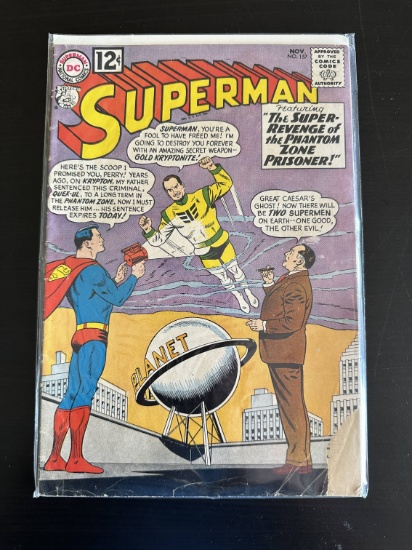 Superman DC Comics #157 Silver Age 1962 Key 1st appearance of Quex-UI, Kryptonian poacher.