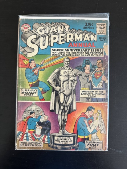 Giant Superman Annual DC Comics #7 Silver Age 1963 Key 25th Anniversary of Superman.