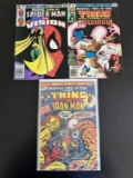 3 Issues. Marvel Team-Up Spider-Man and The Vision Marvel Comic #129. Marvel Two-In-One The Thing an