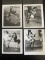 (3) Vintage Bettie Page B&W Pin-Up Photos