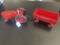 1950 s Product Miniature Co. IH Farmall Toy Tractor and Wagon