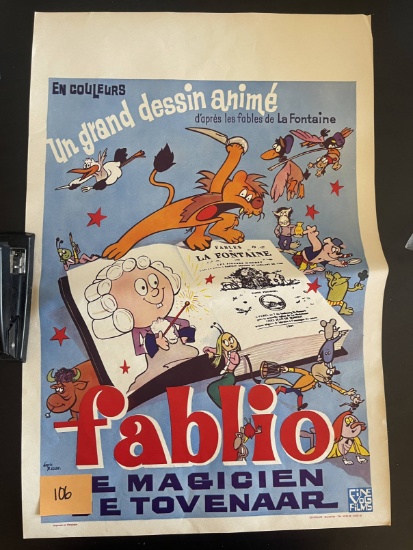 Fablio The Magician Original 1969 Belgium Movie Poster