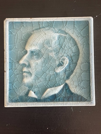 1890 s Wm. McKinley Presidential Campaign Art Pottery Tile