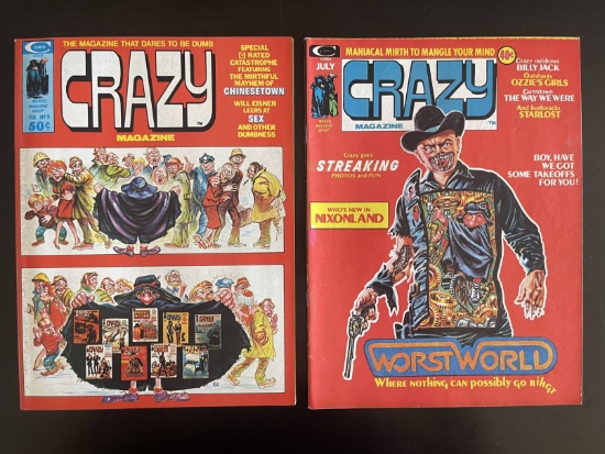 Crazy Magazine Bronze Age Lot of (2)