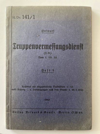 WWII 1943 Wehrmacht Map Reading Manual
