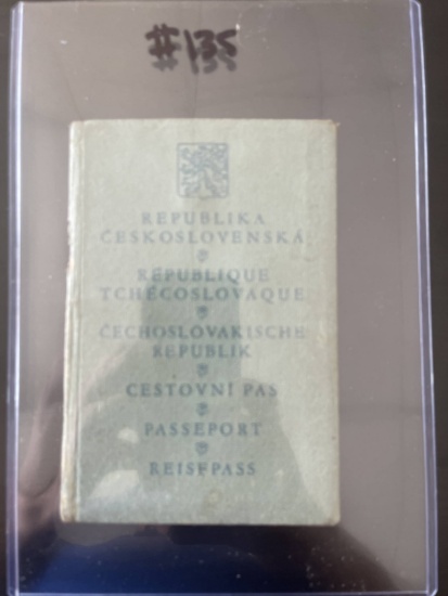 1920 s/30 s Czech Girl s Passport with Stamps and Photo