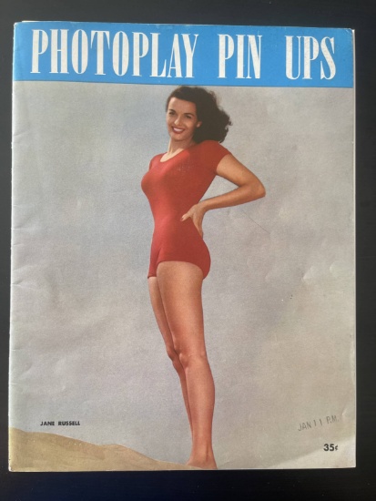 1952 Photoplay Pin-Ups Magazine with Full Page Color Marilyn Monroe Photo