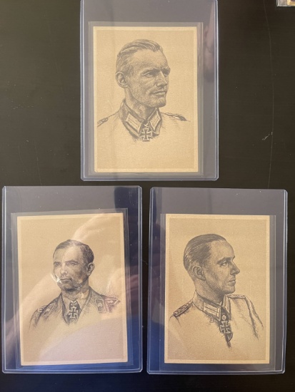 (3) WWII German Knight s Cross Medal Awardee Postcards