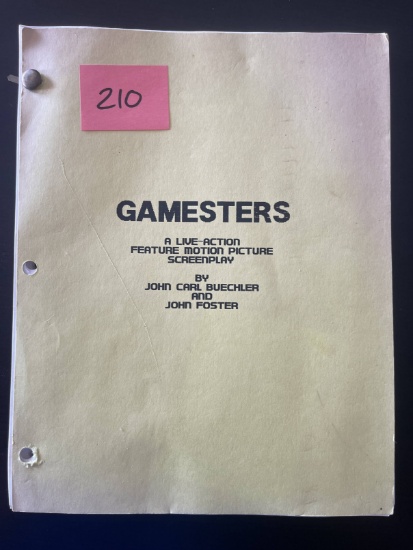 John Carl Buechler Gamesters Original Movie Script