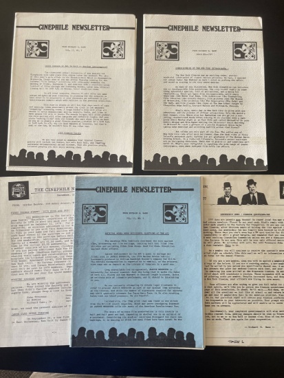 Cinephile Newsletter 1-5/1977-1978 Fanzine