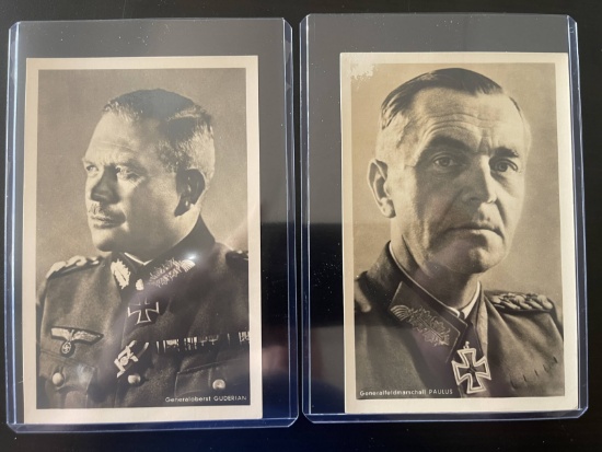WWII general Guderian and Field Marshal Paulus Postcards