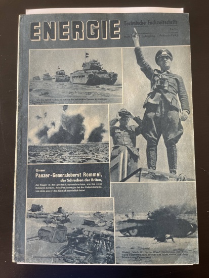 German WWII   ENEGIE   Magazine with Rommel Cover